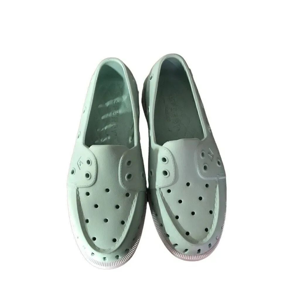 Sperry Float Shoes Size 7 Womens Mint Green and White